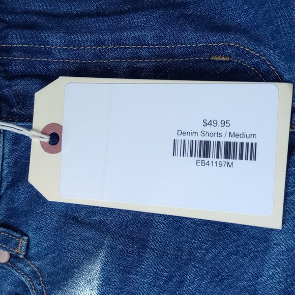 Brand new patch Easel denim shorts size M - Picture 3 of 6